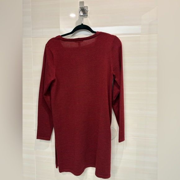 Eileen Fisher Rich Red Knit Top - Picture 6 of 6